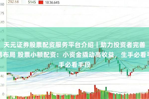 天元证券股票配资服务平台介绍｜助力投资者完善交易布局 股票小额配资：小资金撬动高收益，生手必看手段